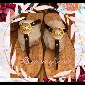 Black Michael Kors MK Sandals